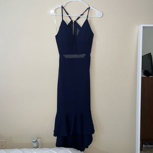 Emerald Sundae navy blue small midi dress